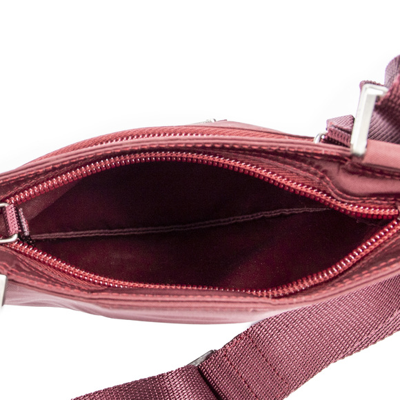 Prada Front Pocket Square Small Crosbody   in Red Nylon Canvas - Picture 7 of 7